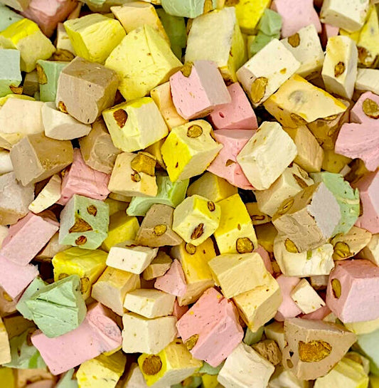 Cubes De Nougat Pistache, Framboise, Orange, Citron - 100g