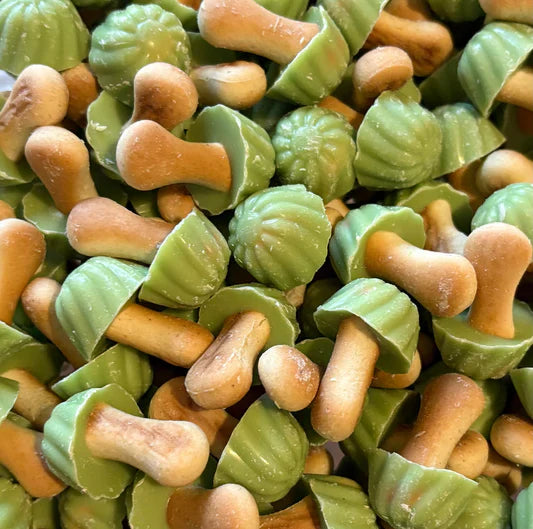 Biscuits Champignons Pistache - 100g (environ 25)