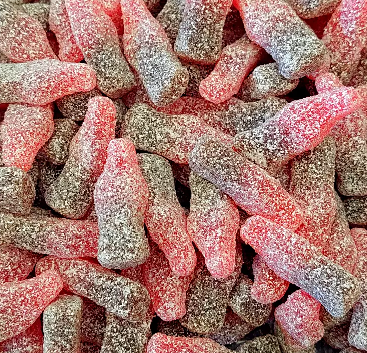 Bouteilles Cherry Cola Sucrées - 100g