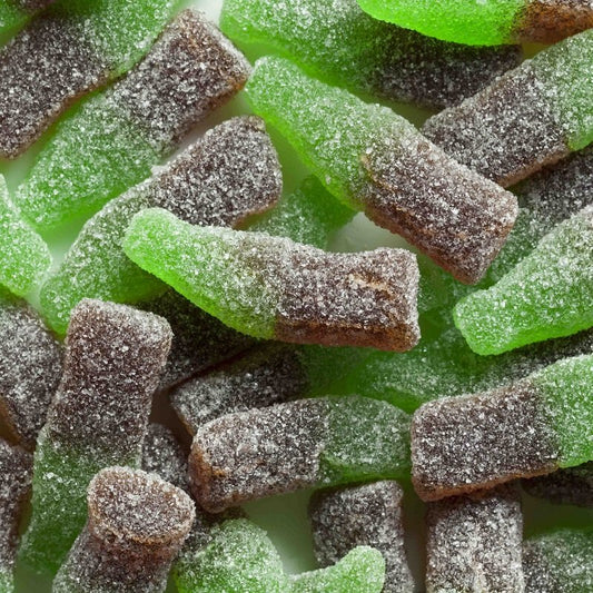 Bouteilles Cola Vertes Sucrées - 100g